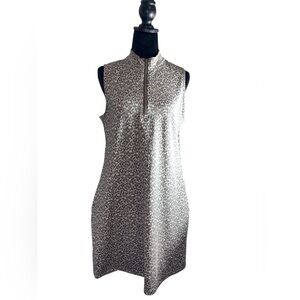 Tommy Bahama Sleeveless Cheeta Print Mini Golf Dress Size Large